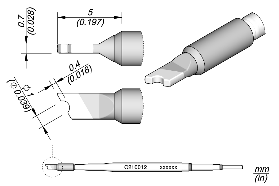 C210012 - Round Connector Cartridge Ø 1